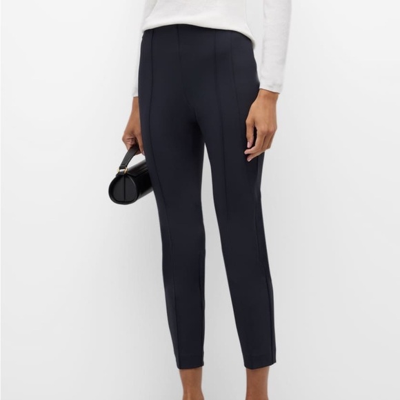 LAFAYETTE 148 NEW YORK ESSENTIAL Gramercy Black Stretch Pintuck Pant {$598} 12 - Picture 1 of 8